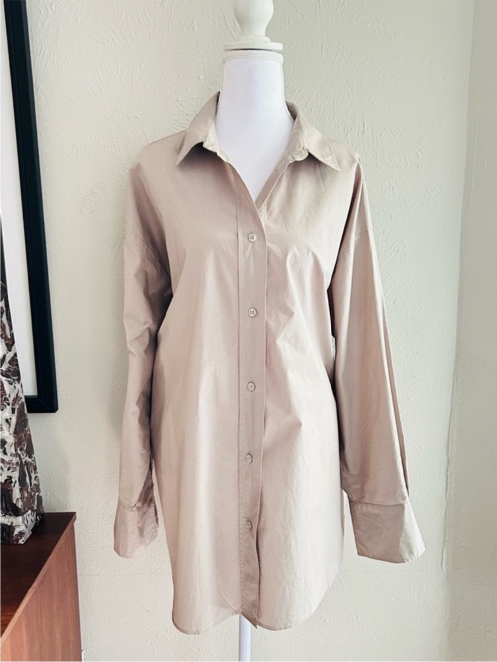 H&M Stone Button Down Shirt XL